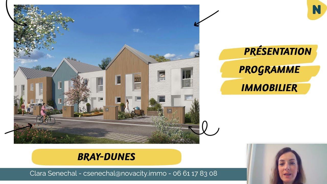 Immobilier Neuf Bray-Dunes : présentation programme immobilier neuf Les Cottages Dunes et Mer
