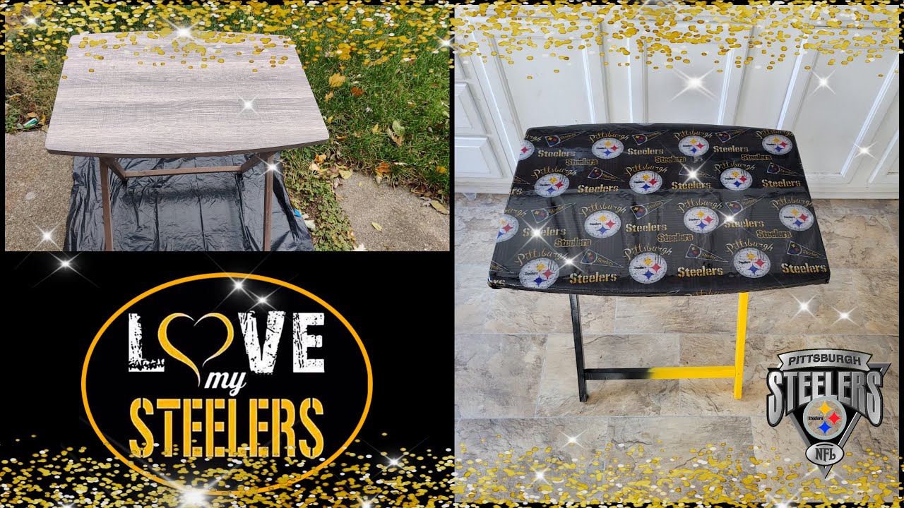 Customized Steelers fabric covered serving tray