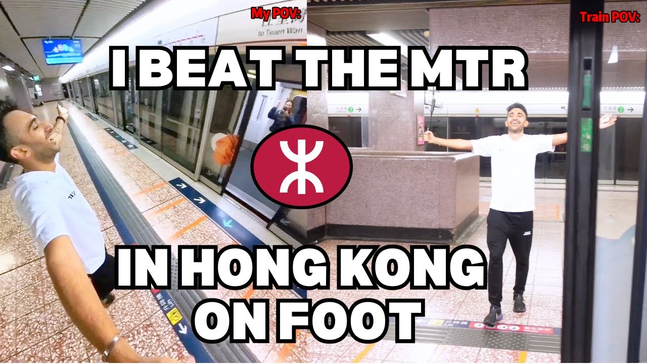 Racing the MTR on foot in Hong Kong - Race the Tube (POV Split screen)
