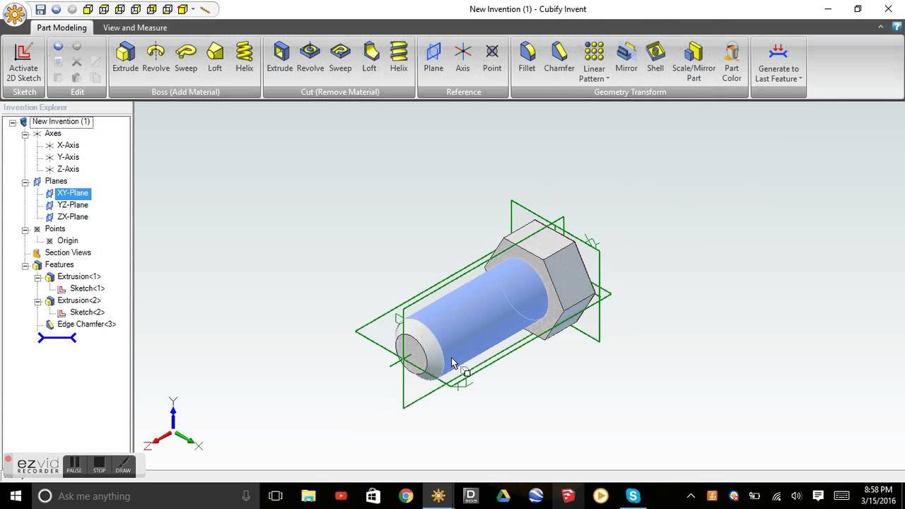 3D Printed Bolt Made With Cubify Invent