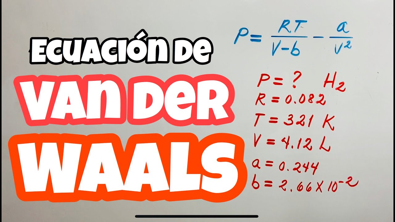 Ecuación de VAN DER WAALS 💊 FISICOQUÍMICA