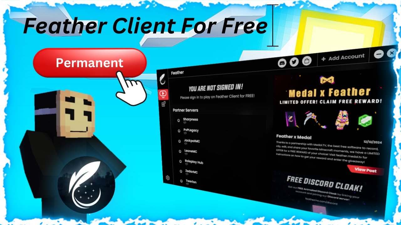 How To Play In Feather Client For Free Minecraft 2024 NO CLICKBAIT | Permanent Method*