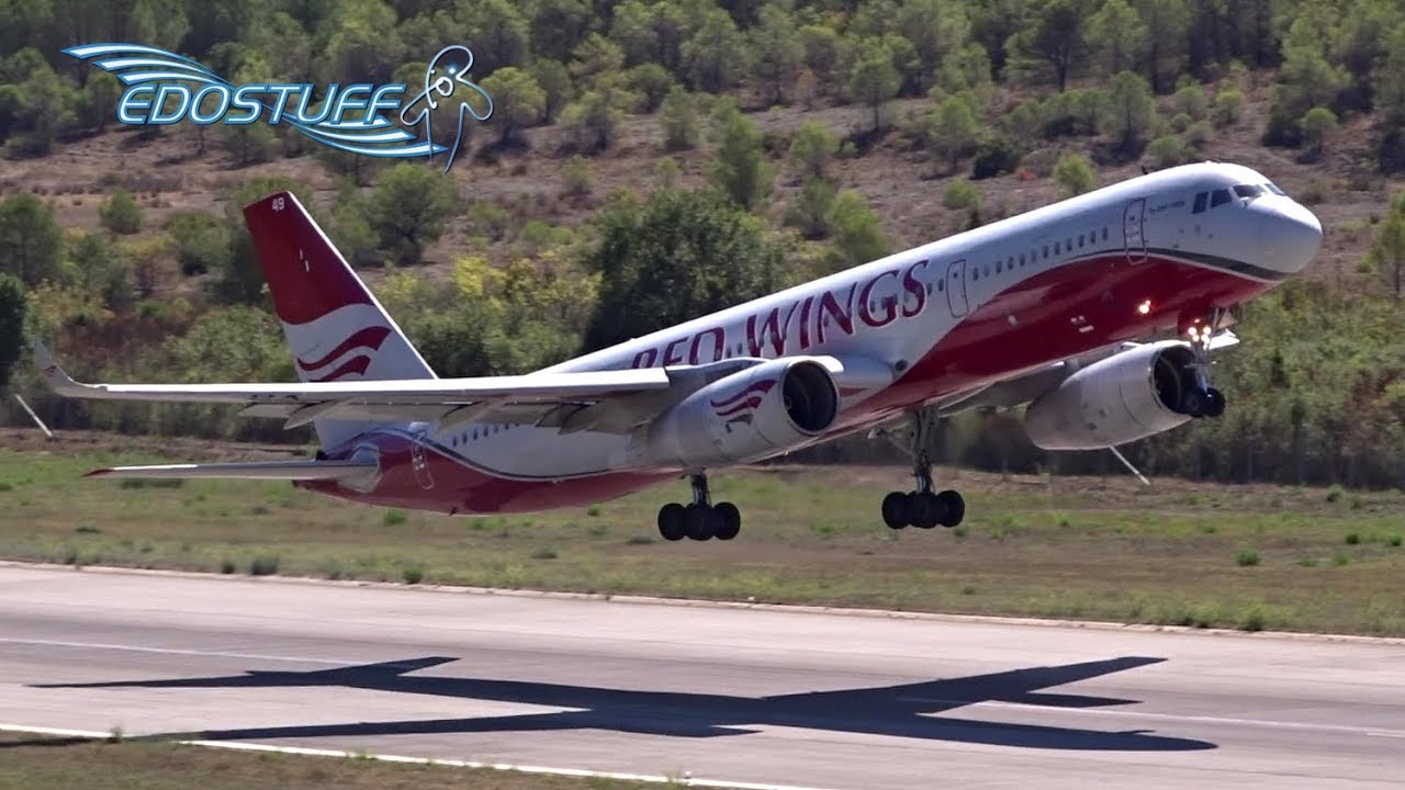 ATC Tower Beautiful Takeoff - Tupolev Tu-204 - Tivat Airport LYTV/TIV