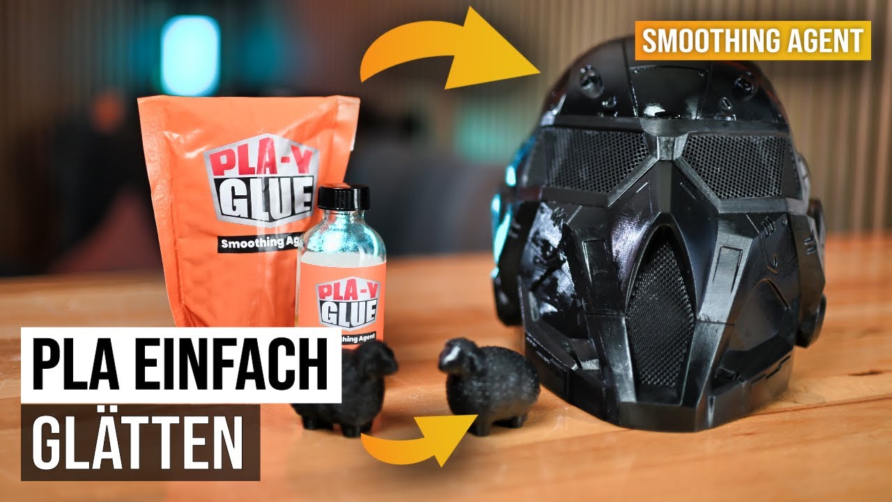 PLA 3D Druck aus jedem Drucker einfach Glätten mit PLA-Y-Glue Smoothing Agent