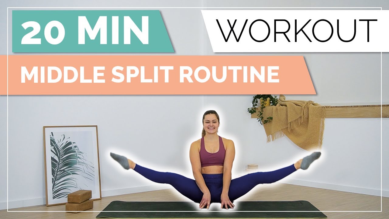 20 MIN MIDDLE SPLIT Routine I Mittelspagat lernen I Side Split