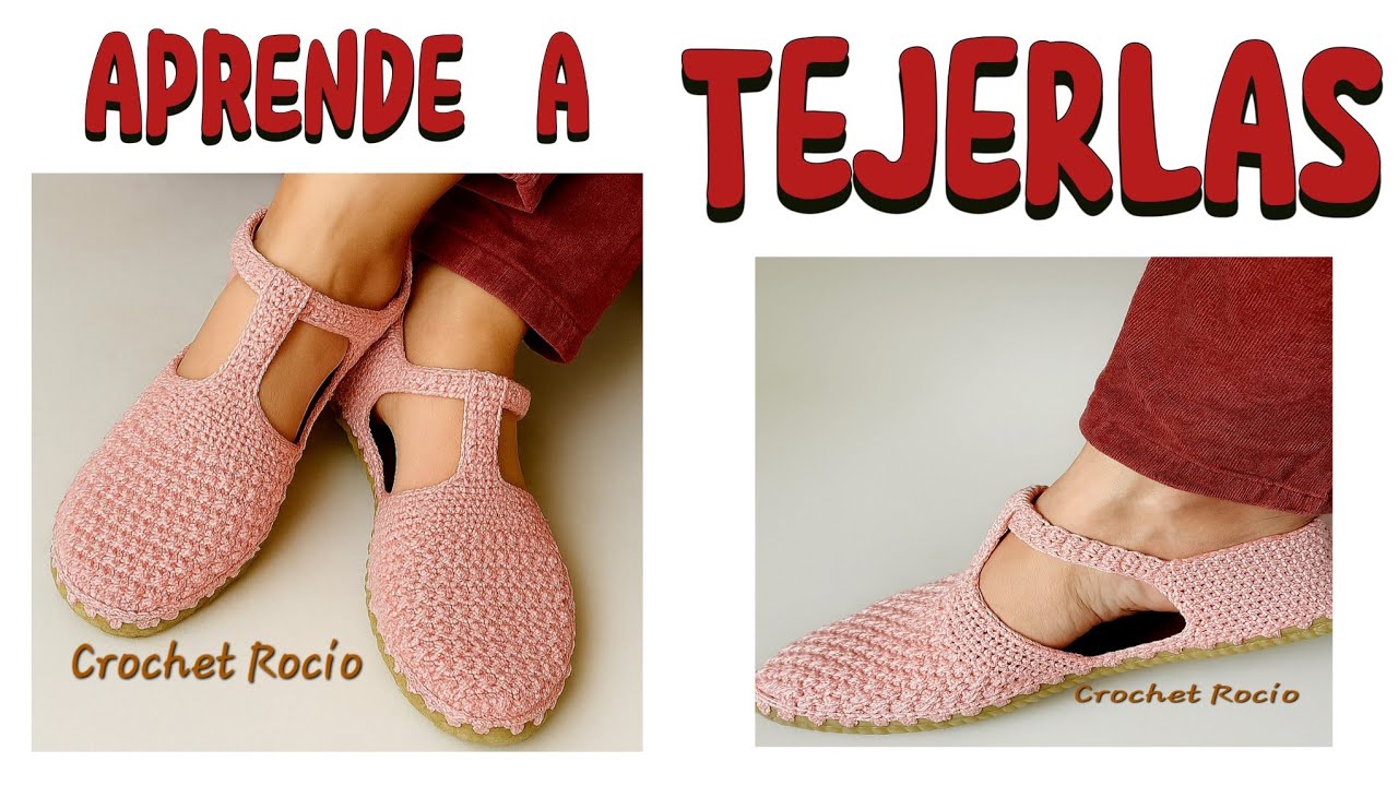 Paso a paso para TEJER Zapatillas a Crochet 🧶 | Fácil y Cómodas para Principiantes y Avanzados