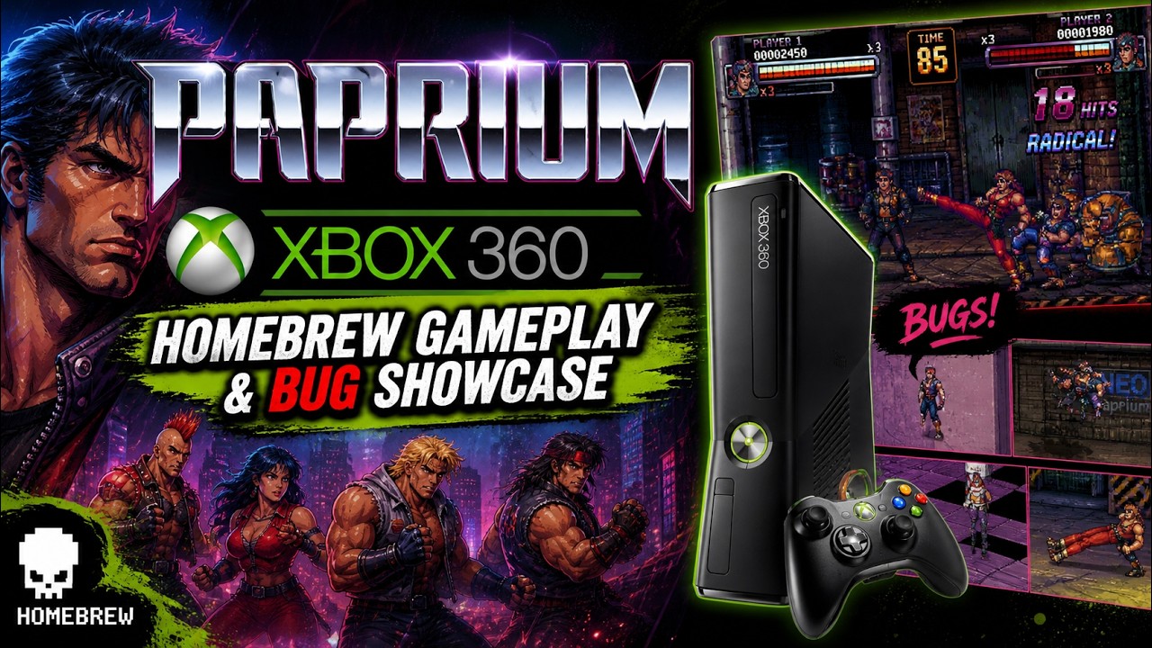 Paprium | Xbox 360 Homebrew Gameplay & Bug Showcase