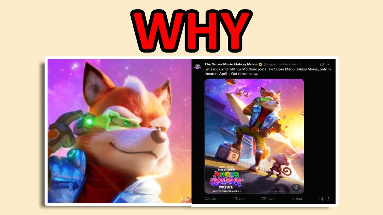 The Fox McCloud Mario Galaxy Movie Situation is Sad