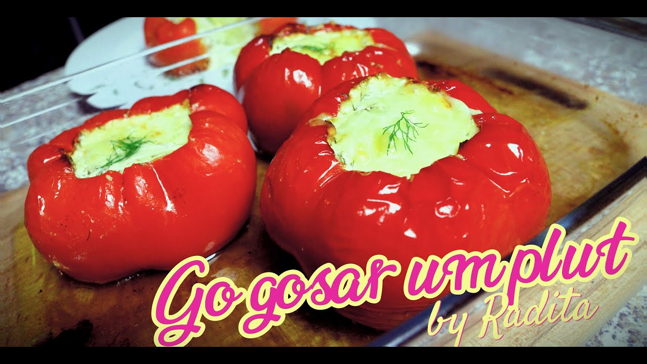 Gogosar cu branza la cuptor sau pe gratar din Retetele Raditei | Ardei umplut cu branza | Video 4K