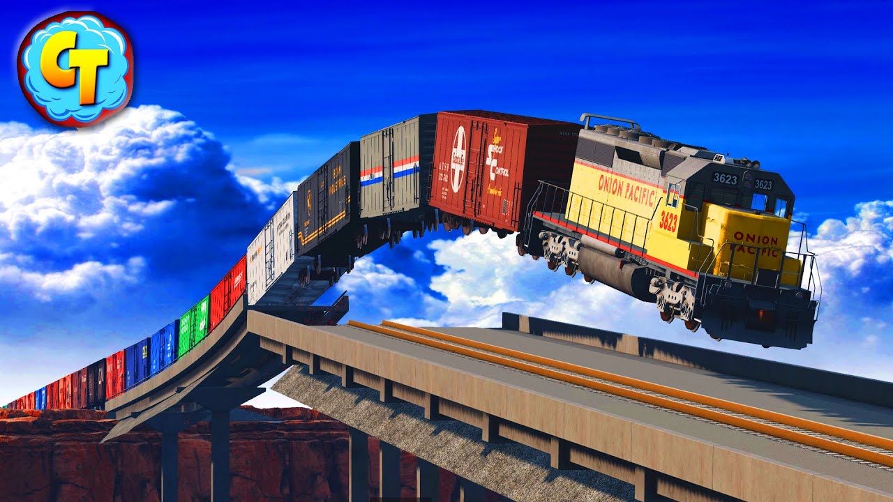 Overweight Trains Railroad High-Speed Accidents Derailments 😱 BEAMNG.Drive STREAM