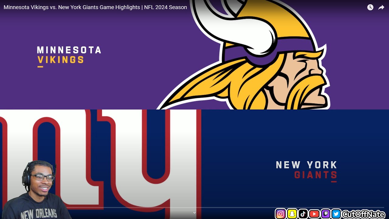 49ERS FAN REACTS TO Minnesota Vikings vs. New York Giants Game Highlights | NFL 2024 Season