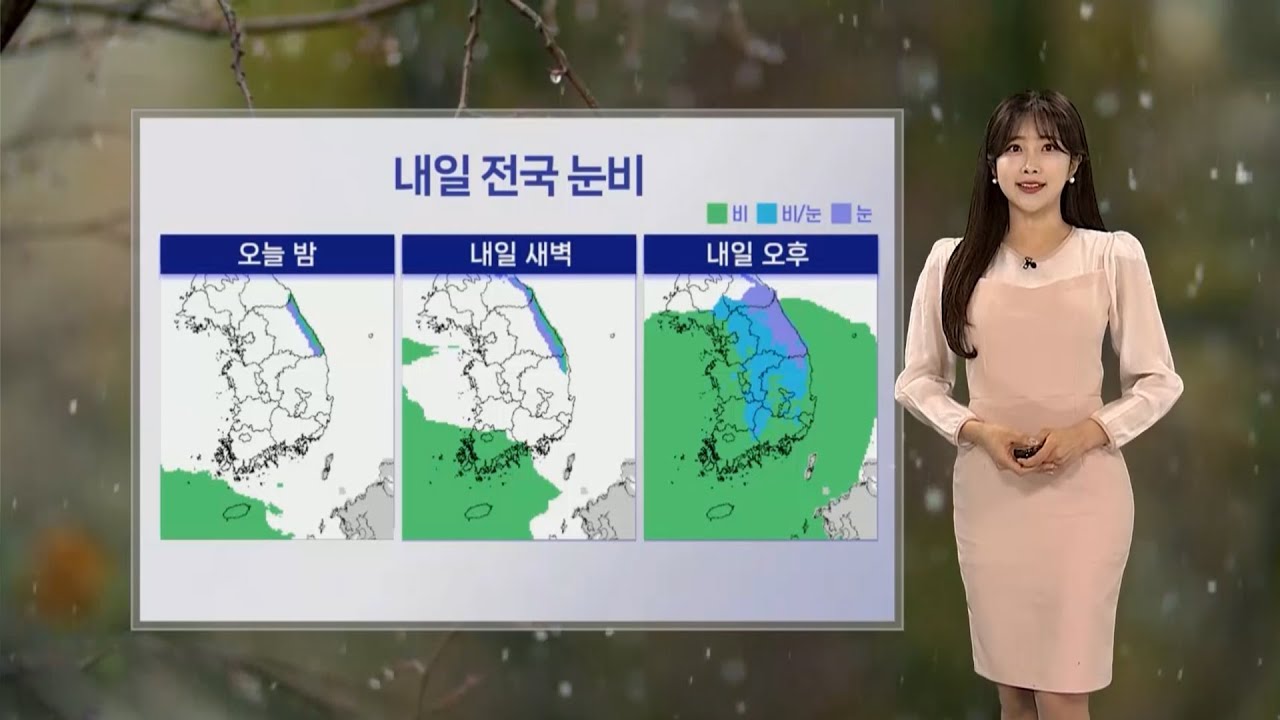 [날씨] 내일 전국 눈·비…강원 산지 최대 40㎝ 폭설 / 연합뉴스TV (YonhapnewsTV)