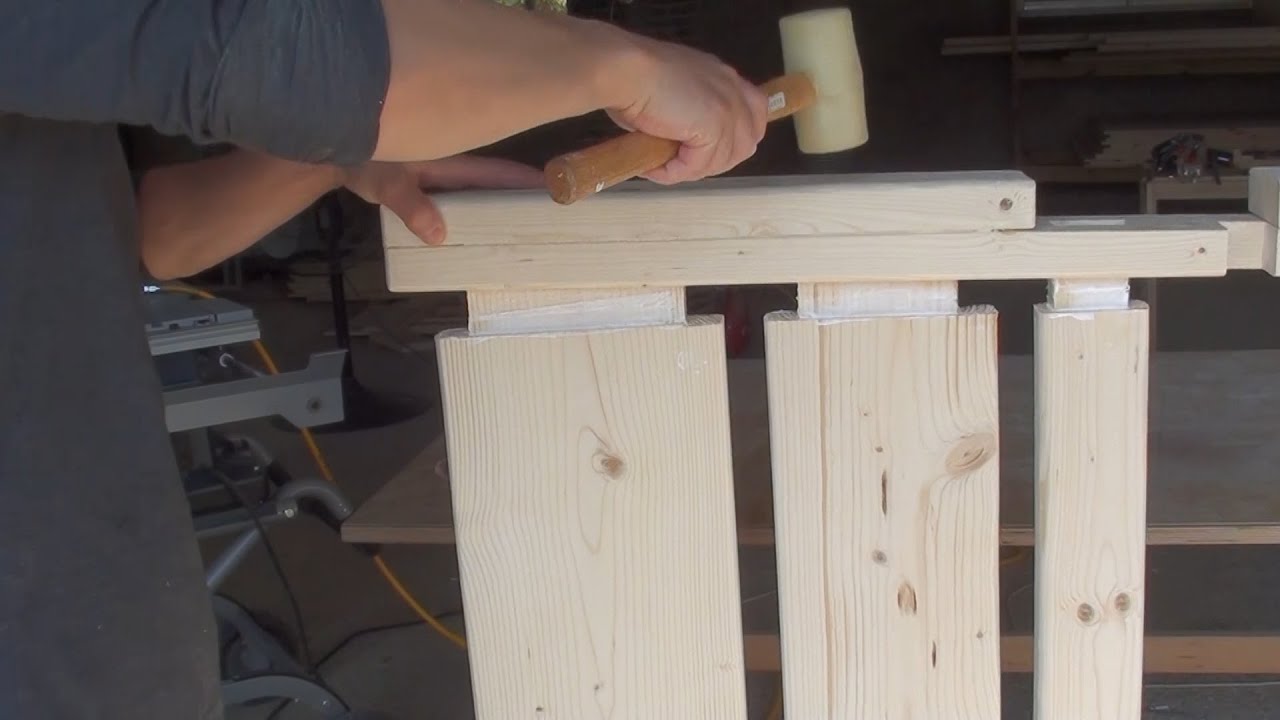 [목공 / Woodworking] 심플한 원목침대 만들기Building A Single Size  Bed From Spruce Lumber