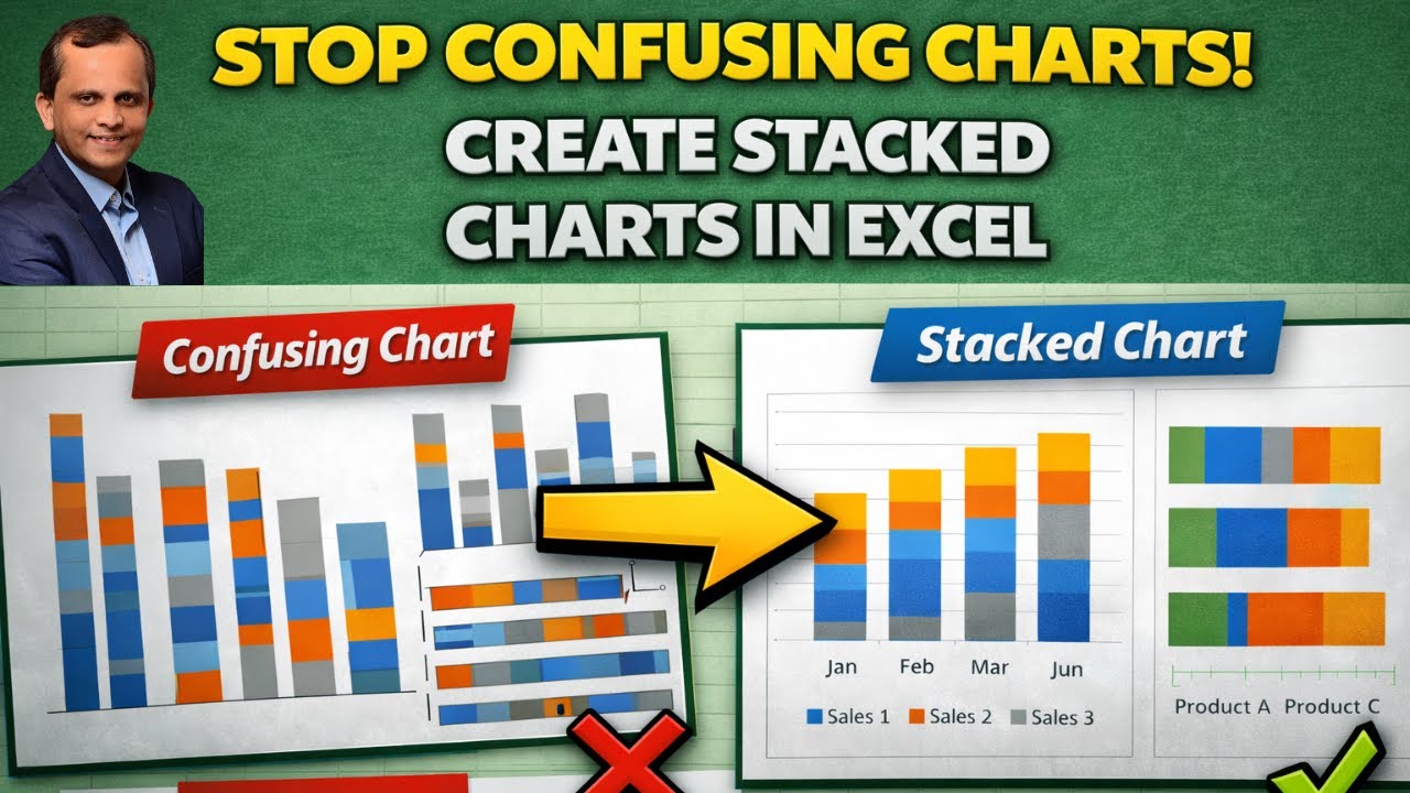 70. Stop Using Confusing Charts! Create Powerful Stacked Charts in Excel