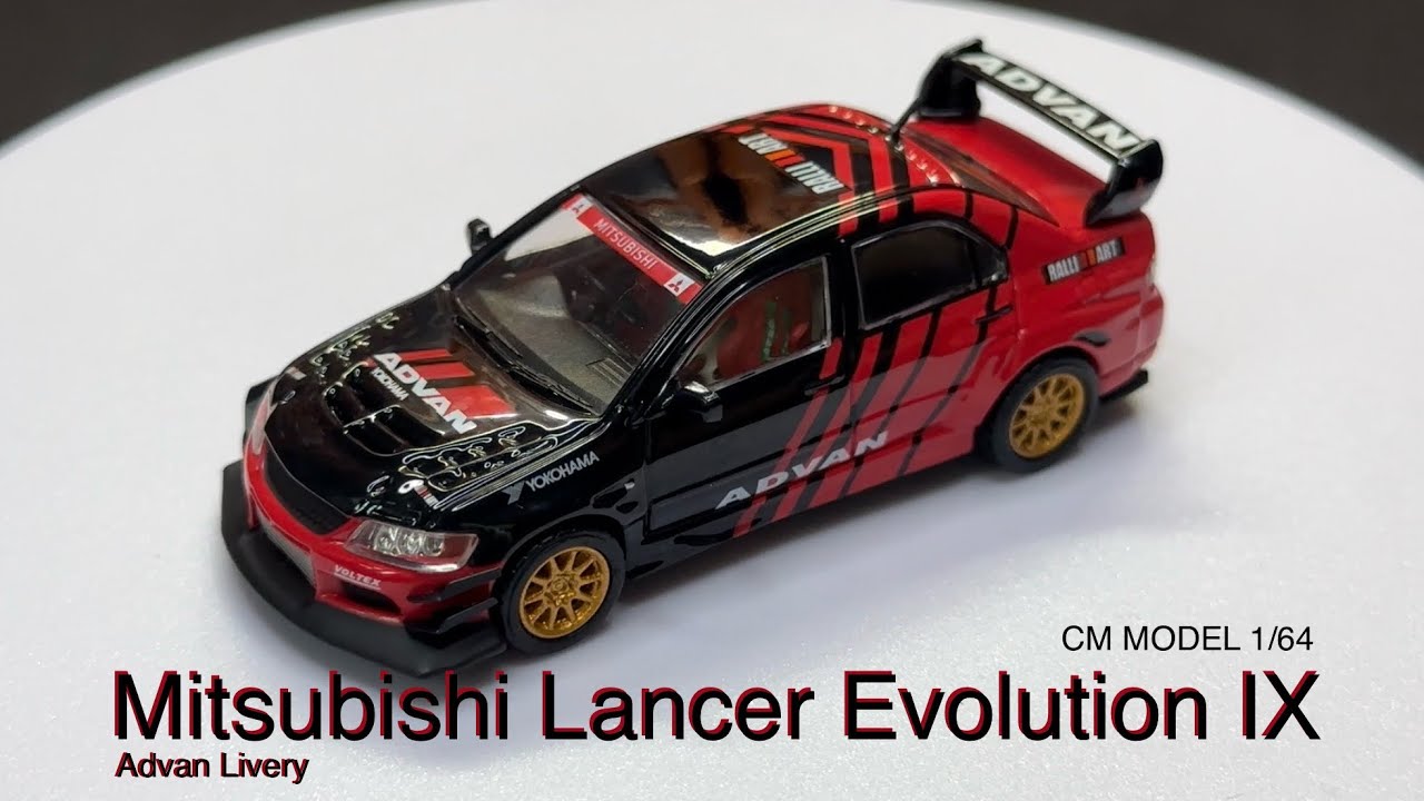 Unboxing CM Model 1:64 Mitsubishi Lancer Evolution IX Advan Livery Version @TheOpenBox858 #10