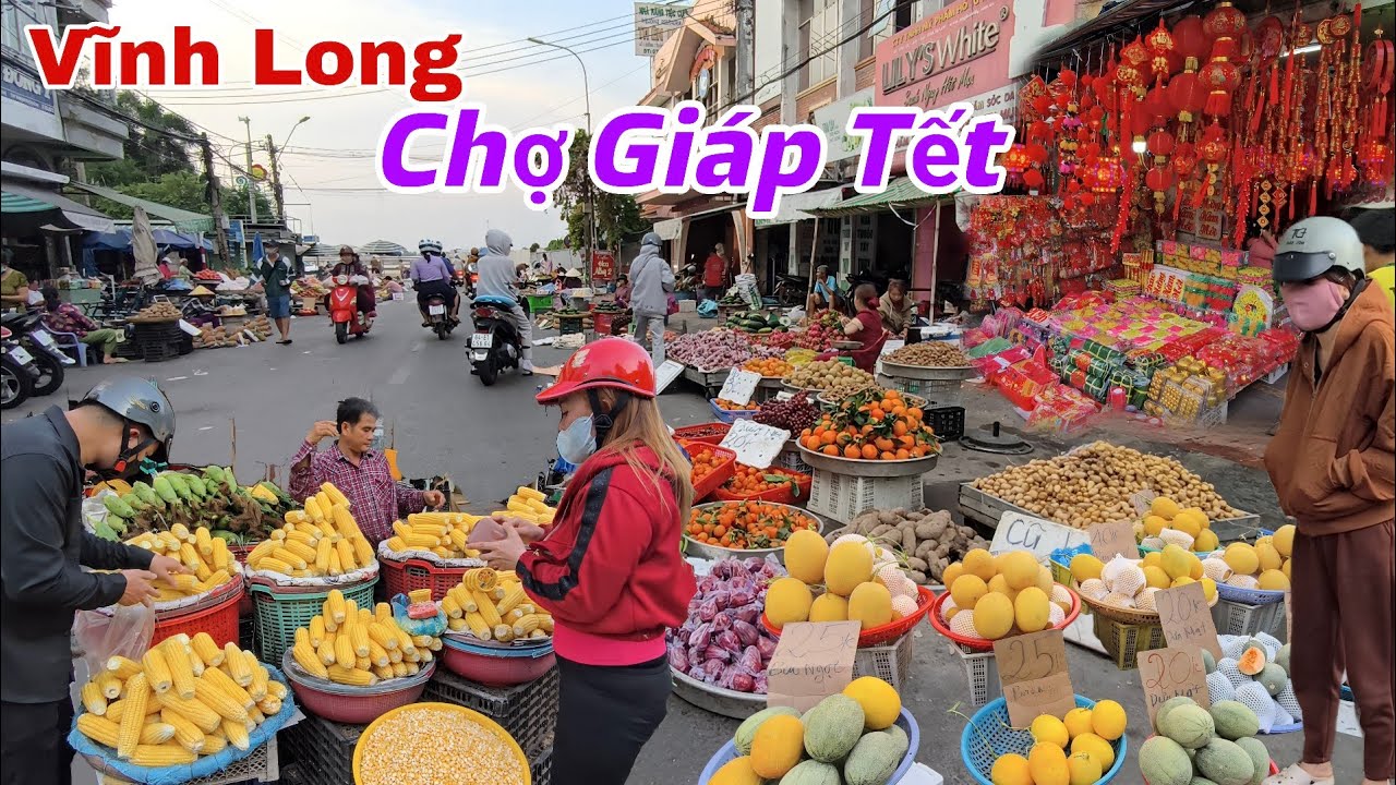 Vĩnh Long bùng cháy tết 2026 đồ trang trí tết rộn ràng khắp đường phố, cá khủng bán tràng ra đường 