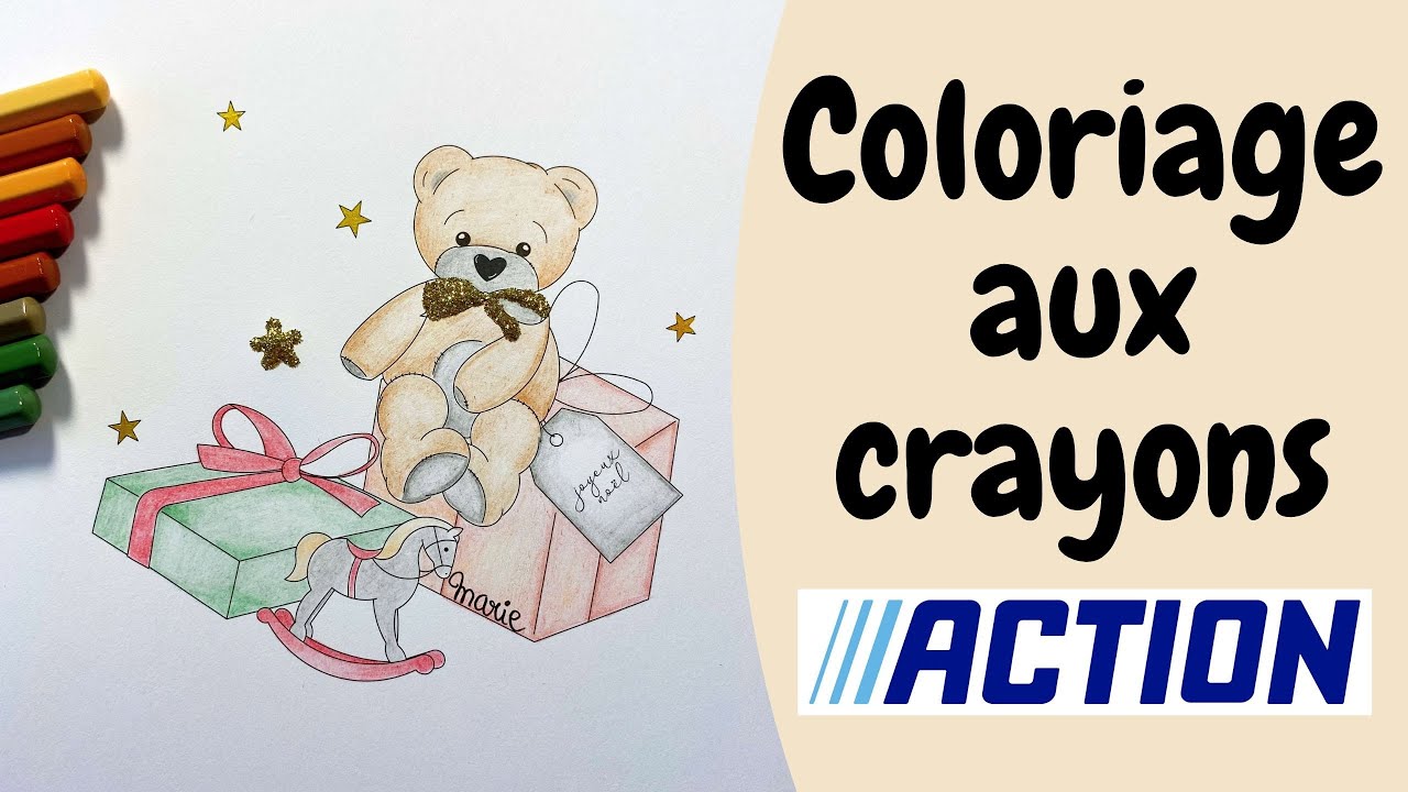 ASTUCE & TECHNIQUE : Coloriage avec les crayons de couleurs ACTION résultat... Très intéressant !