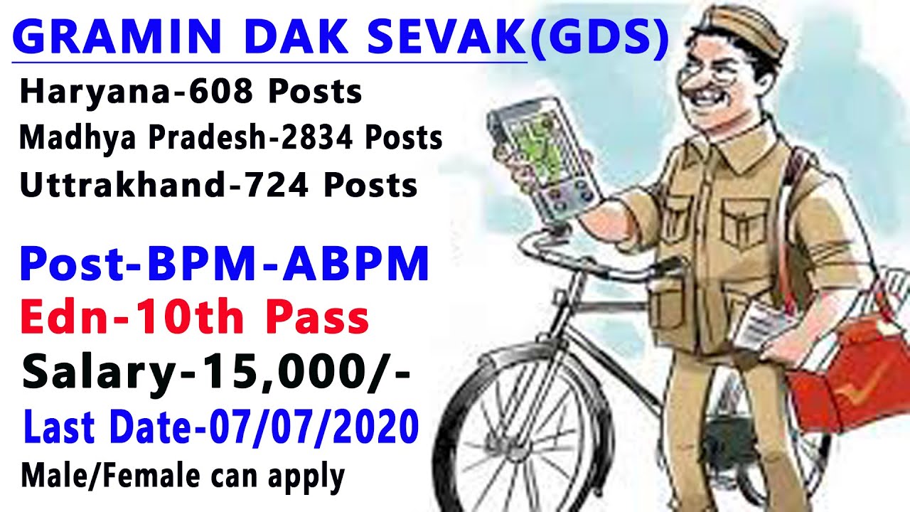 Gramin Dak Sevak (GDS-2020) | 10th pass | Apply online for 4000+ vacancy