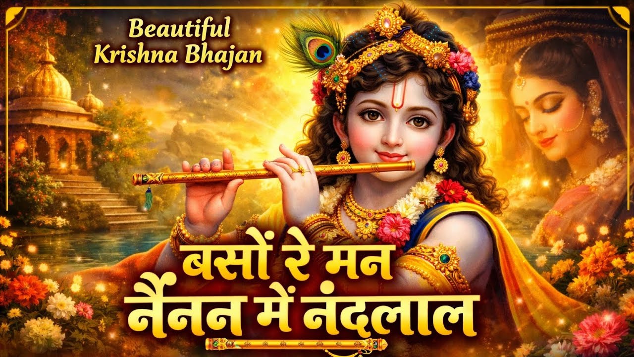 बसों रे मन नैनन में नंदलाल | Heart Touching Krishna Bhajan | New Krishna Bhajan 2026#trending 
