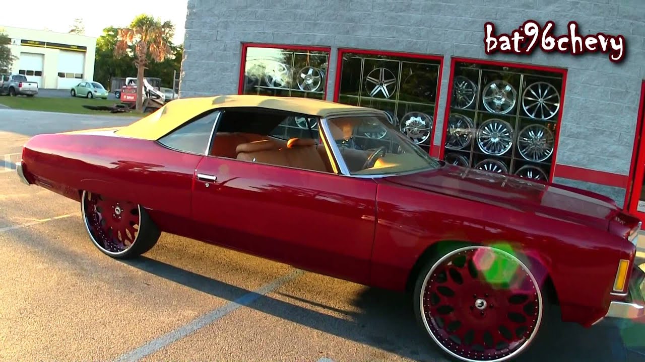 ULTIMATE AUDIO: Candy Red '74 Chevy Caprice Donk Convertible on 28