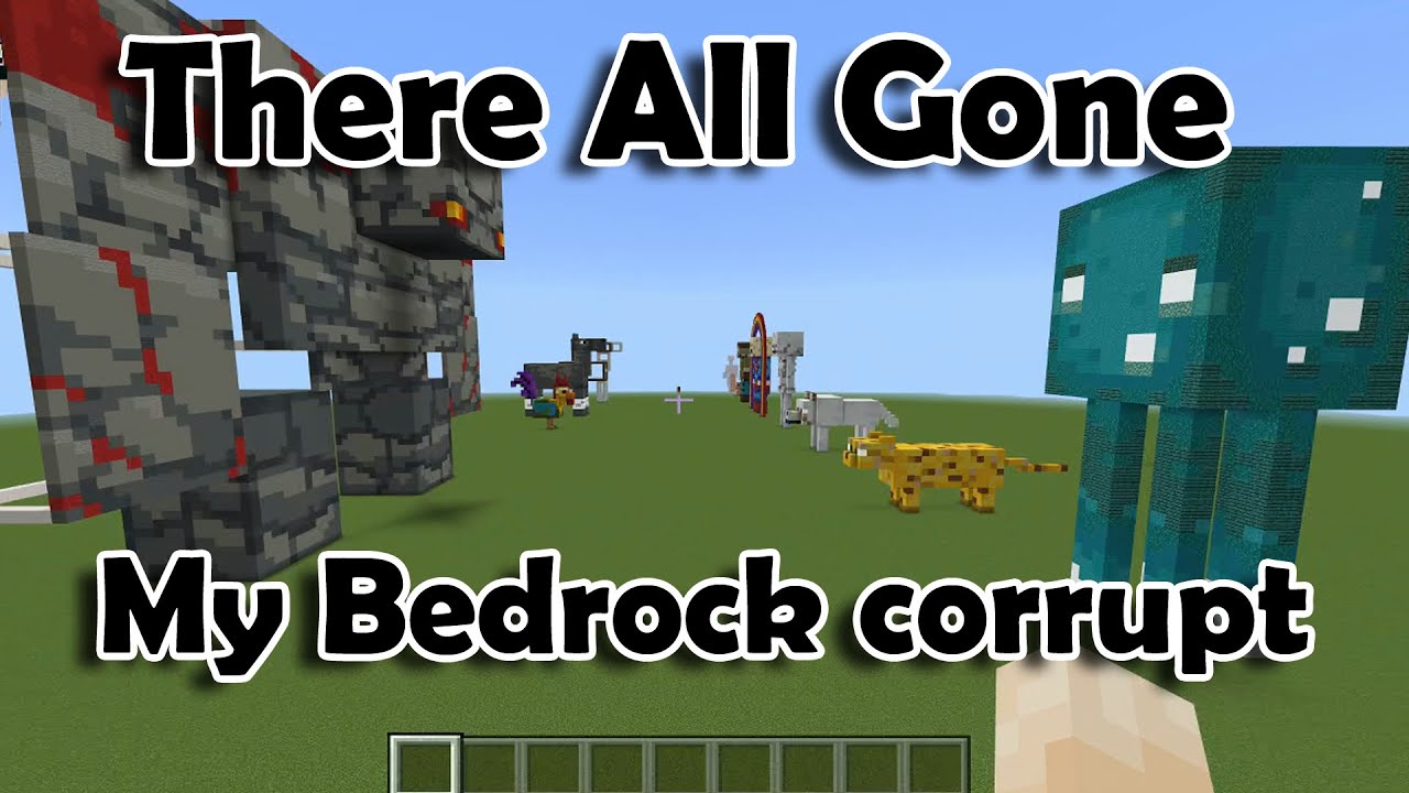 My Bedrock Data Corrupt, I've lost my bedrock statues