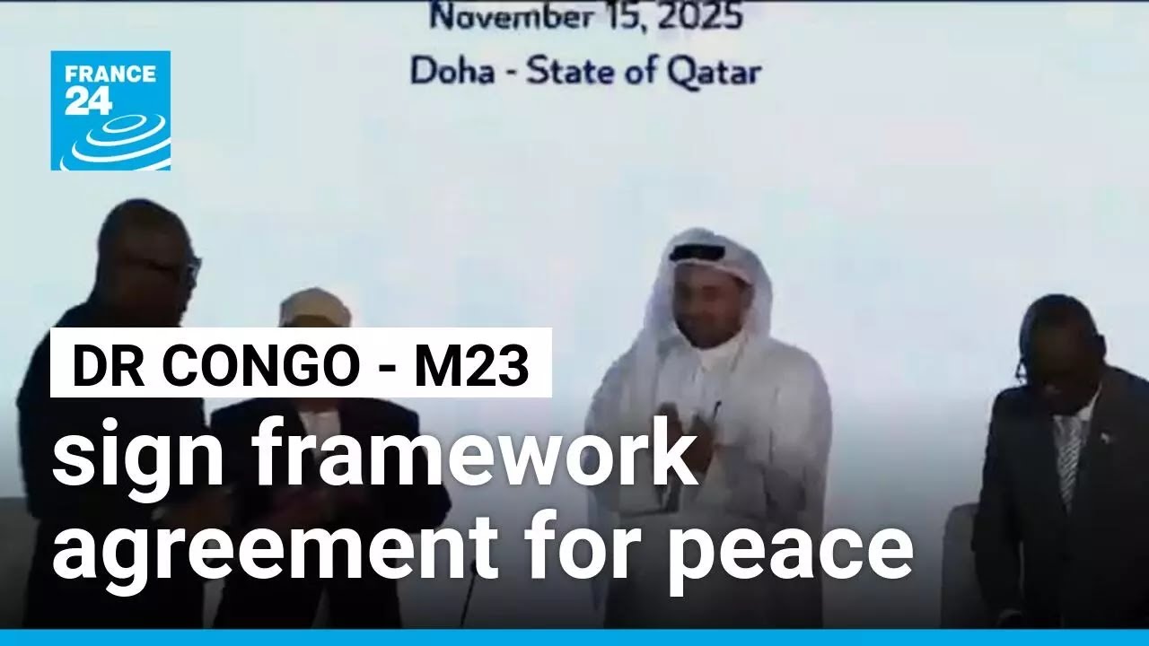 DR Congo and M23 sign framework agreement for peace deal in Qatar &bull; FRANCE 24 English