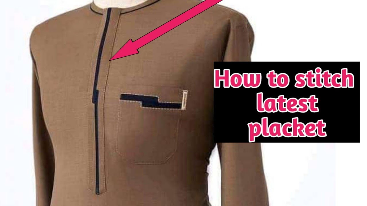 LATEST SENATOR PLACKET DESIGN step by step 