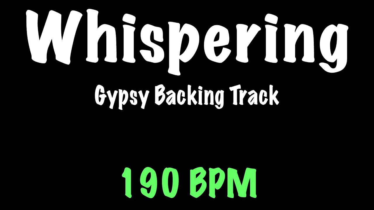 Whispering - Gypsy Jazz Backing Track 190 BPM - Django Reinhardt