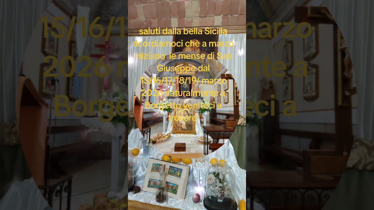 Saluti dalla bella Sicilia tradizione mensa di san Giuseppe 