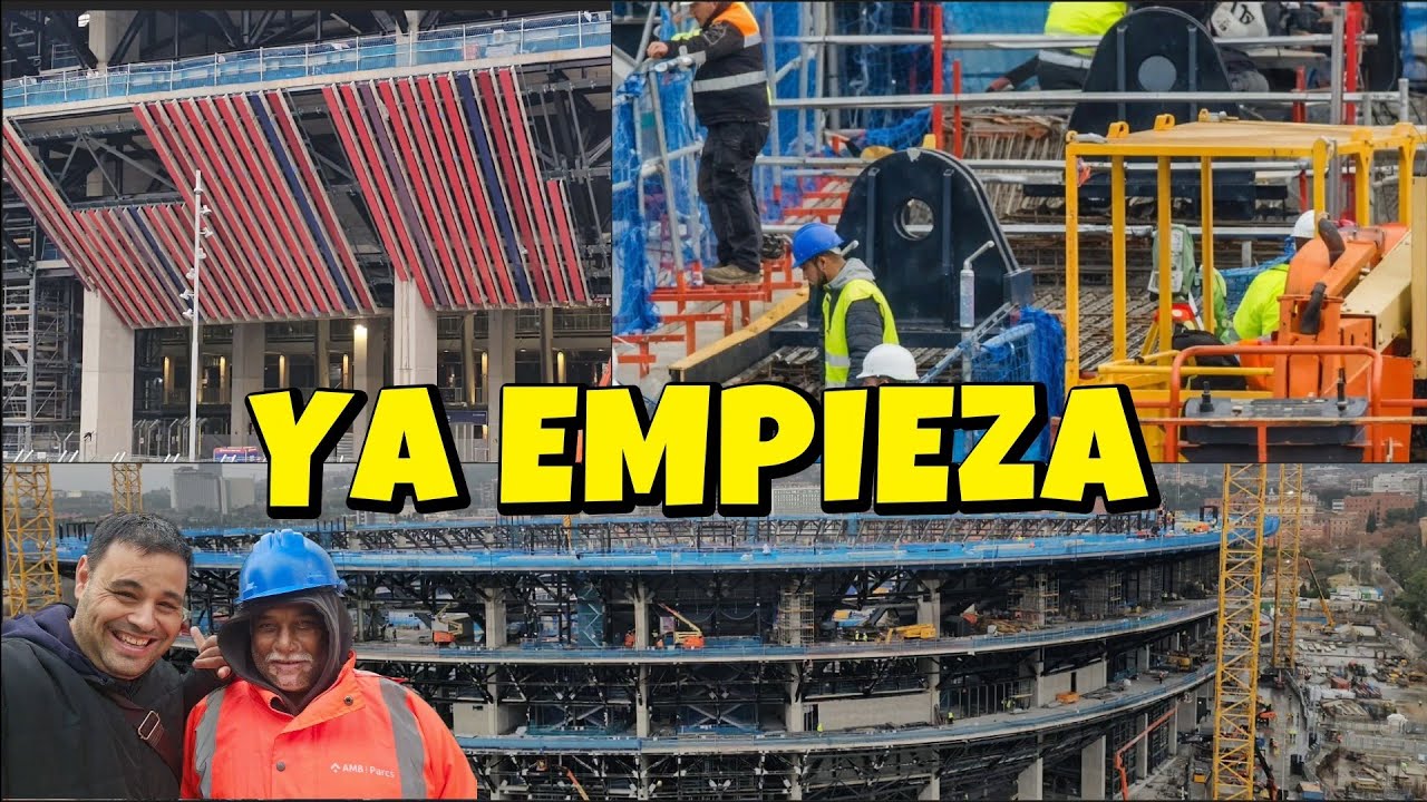 !MOMENTO CLAVE!🚨 en el Camp Nou: ya empieza el anillo.  Obras en el Camp Nou. 