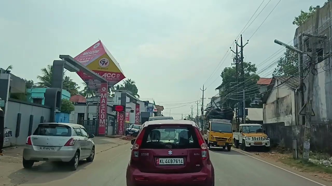 Choondi | traffic | kerala | Road drive | india villages | town | city | street view