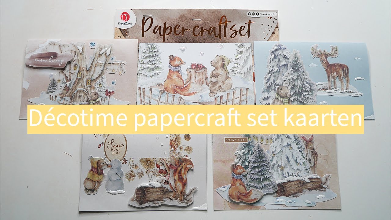 5 eenvoudige maar creatieve kaarten met DécoTime papercraft set | 12 video's before Christmas