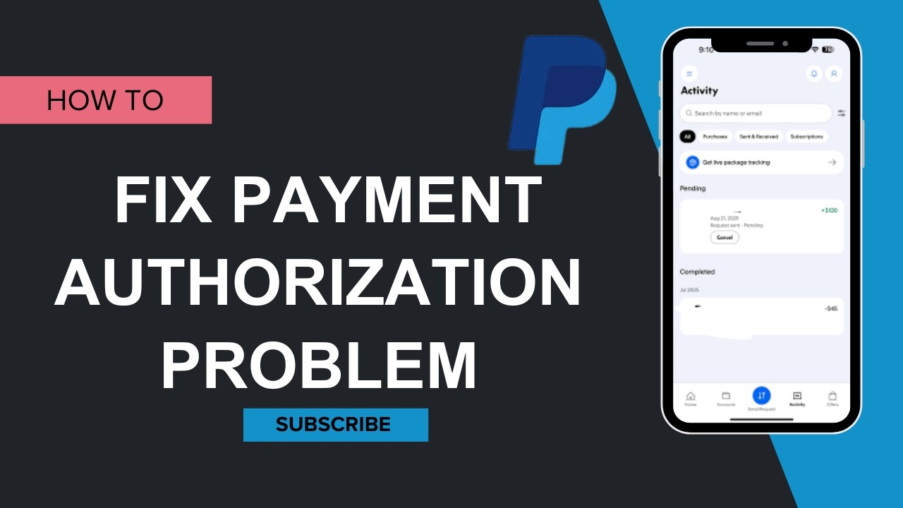 how to fix paypal payment authorization problem