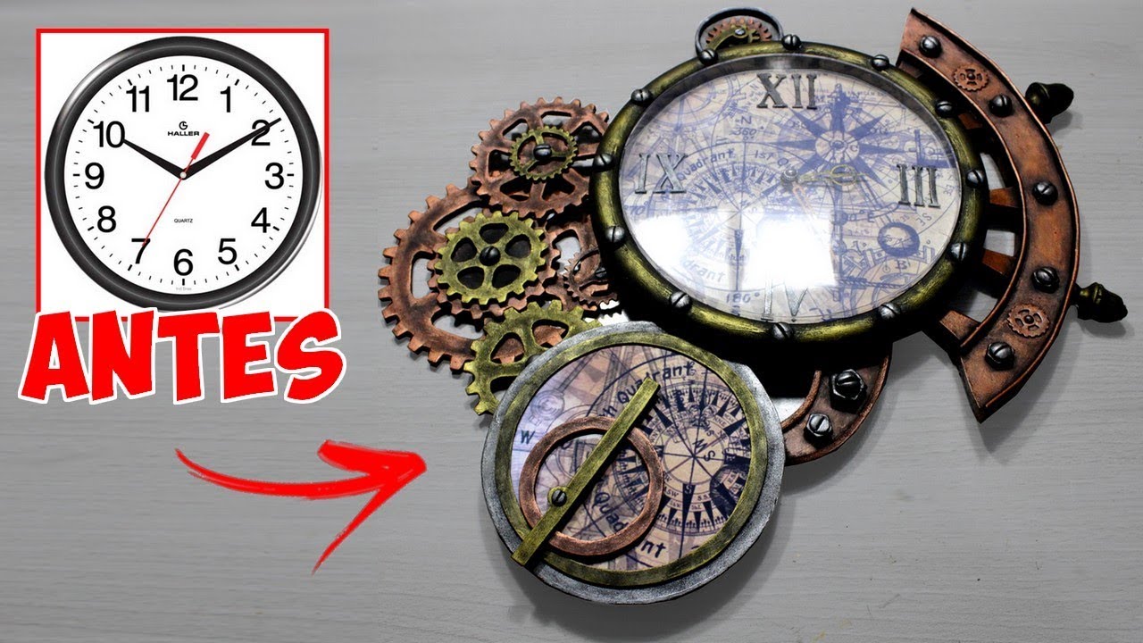 DIY Relógio Steampunk.