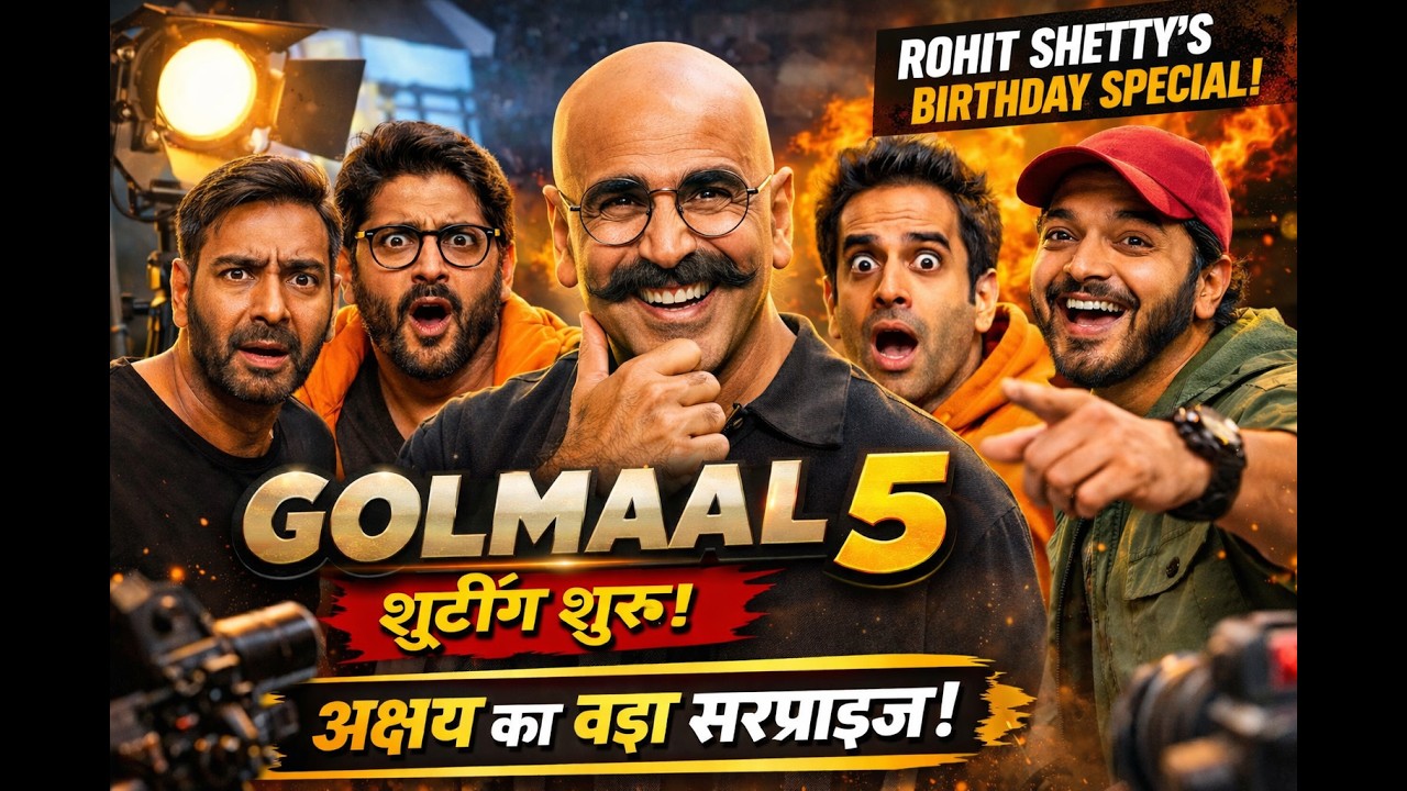 Golmaal 5 Shooting Start! Akshay Kumar का चौंकाने वाला लुक | Rohit Shetty Birthday Surprise #Golmal5