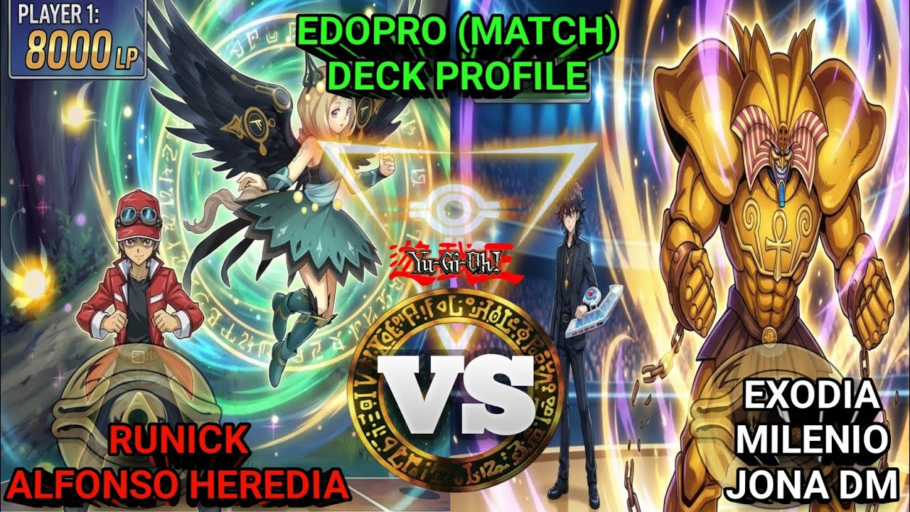 Runick Bystial Competitivo VS Exodia Milenio Competitivo Yu-Gi-Oh EDOPro Deck Profile 19 Enero 2026