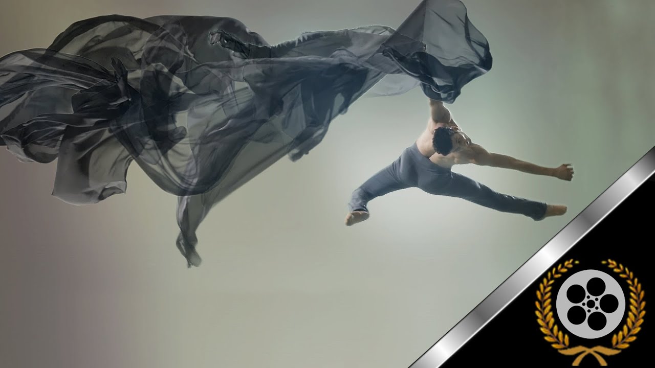 Few shots of Powerful emotional ballet dance movements with large fabric materials . #MeloyanMedia
