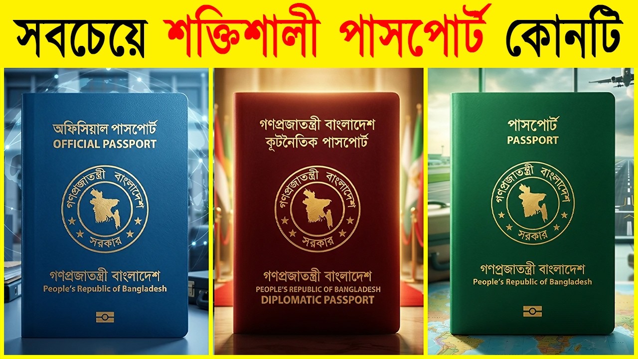 বাংলাদেশের ৩ ধরনের পাসপোর্টের কাজ কি ✈️  আপনি জানলে চমকে যাবেন 😲 Bangladesh Passport Types Explained