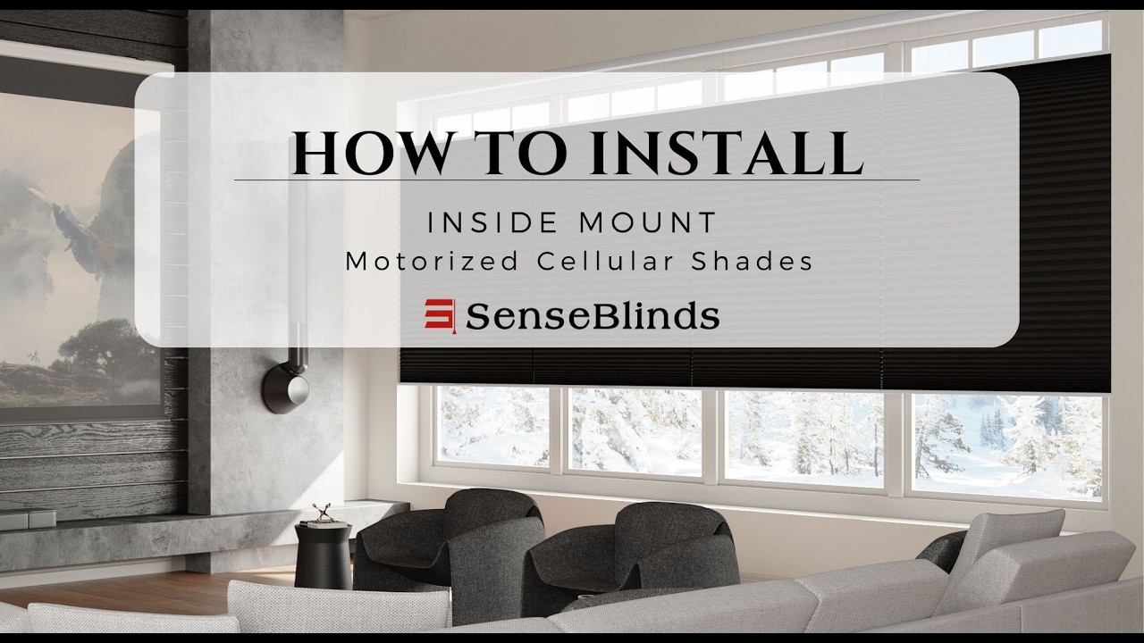 How to Install Inside Mount Motorized Cellular Shades | SenseBlinds