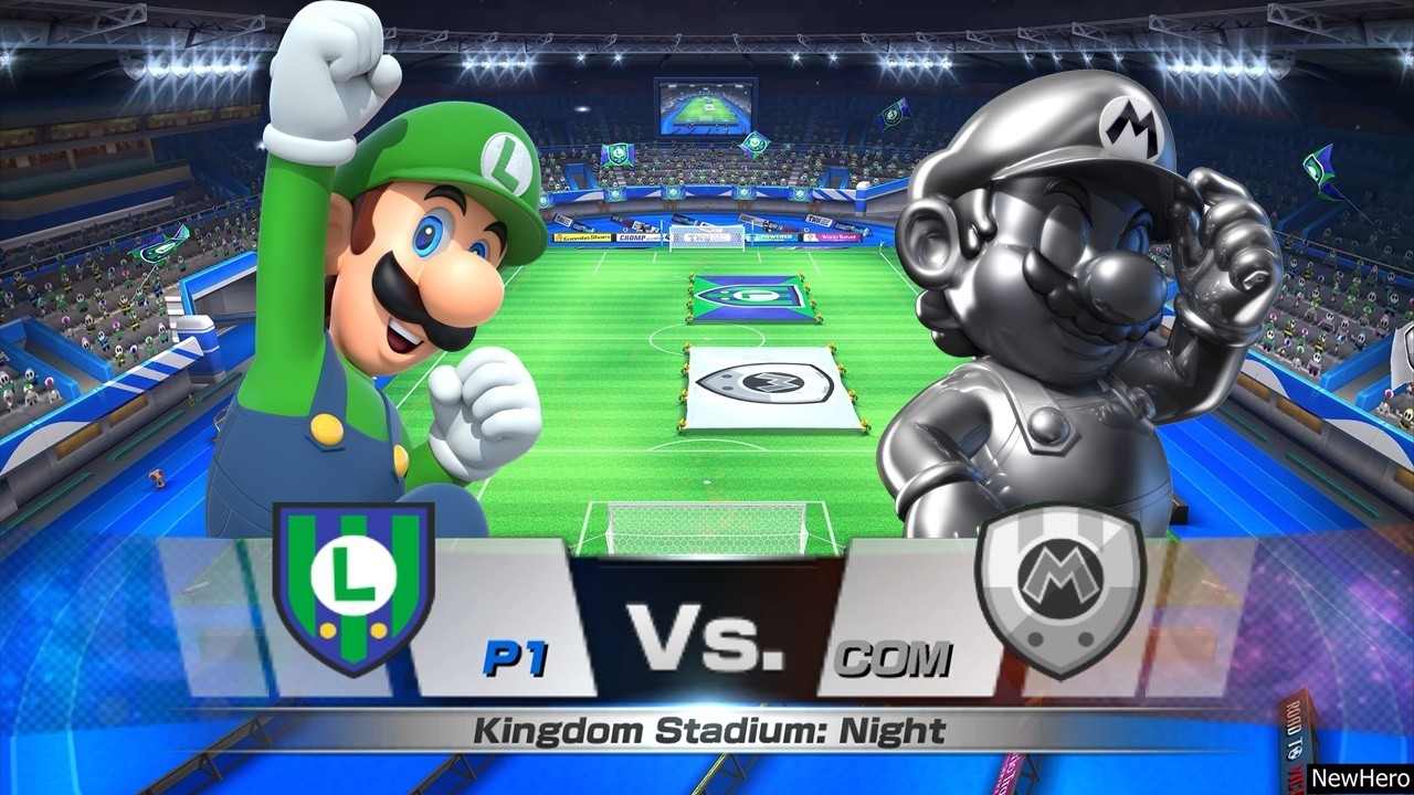 Mario Sports Superstars - Luigi/Yoshi Vs. Metal Mario/Diddy Kong