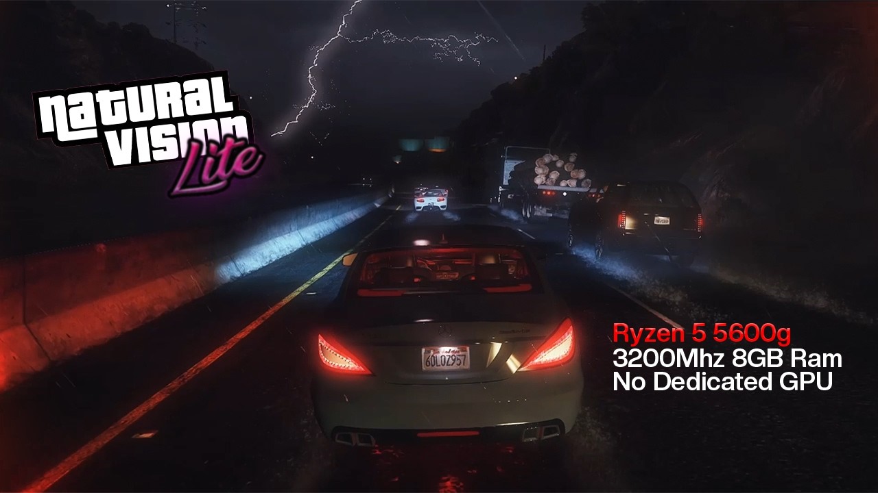 GTA V: Natural Vision Lite - Ryzen 5 5600g