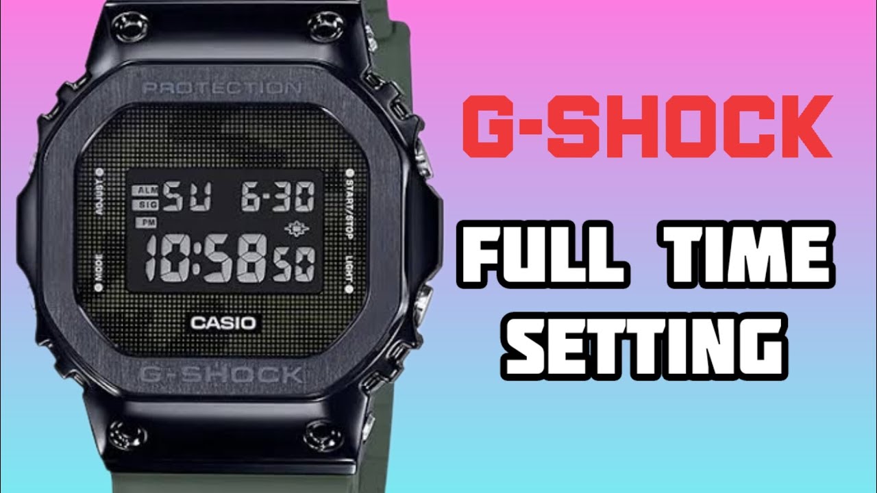 How To Setting Time CASIO G-SHOCK GM-5600 DW-5700