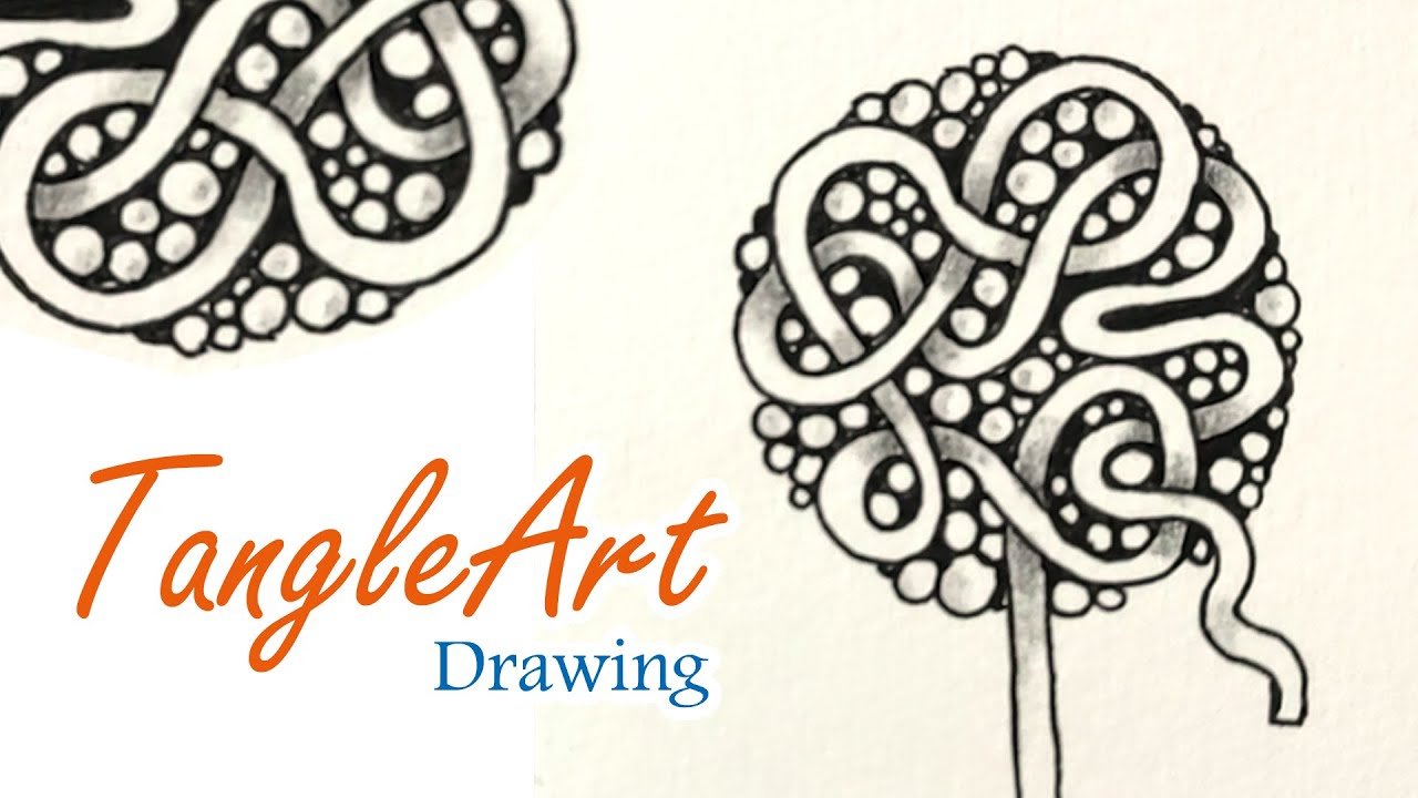 Tangle art for beginners ✺ zentangle inspired art ✺ tangle doodle