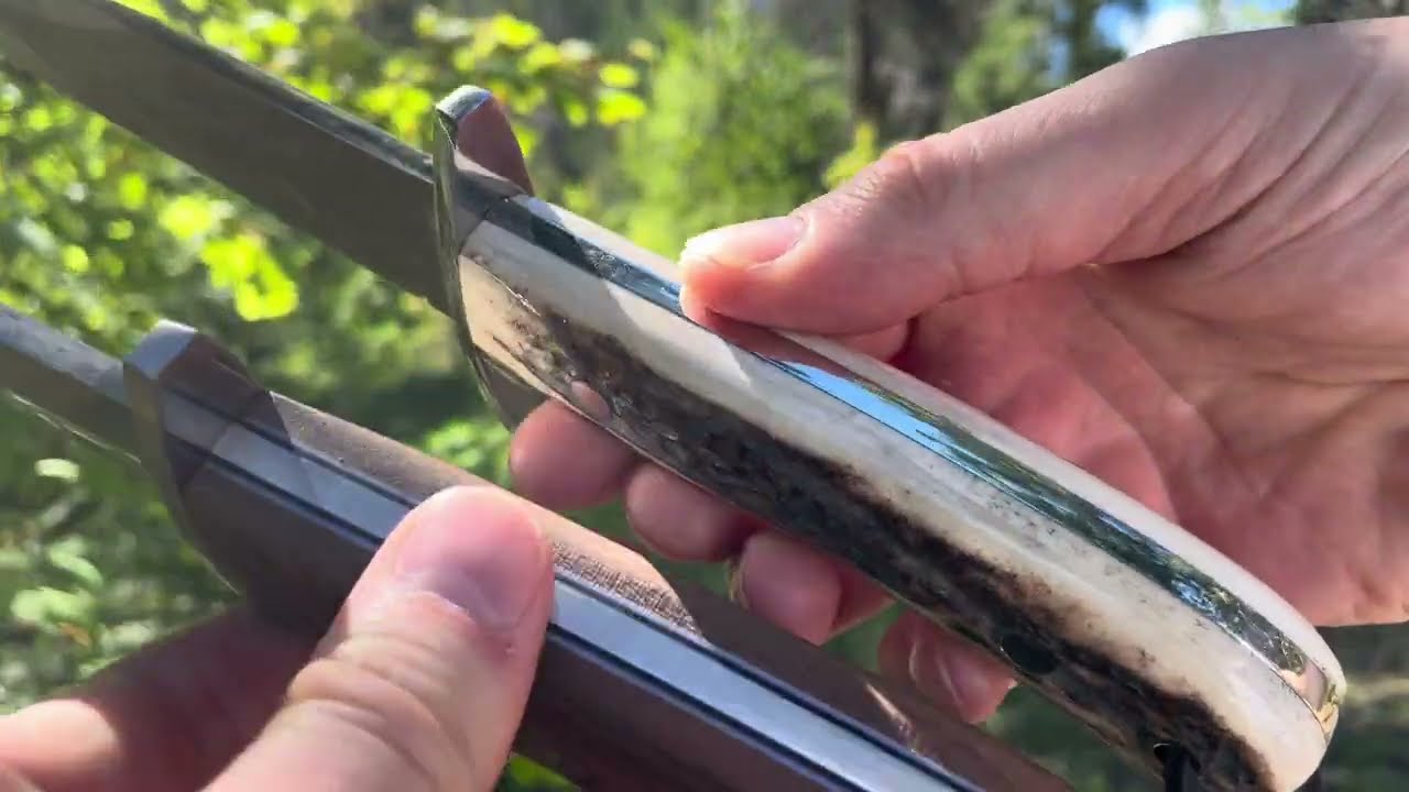 Small Joker Bowie! Walnut & Stag Antler - Quick look by www.bushcraftcanada.com