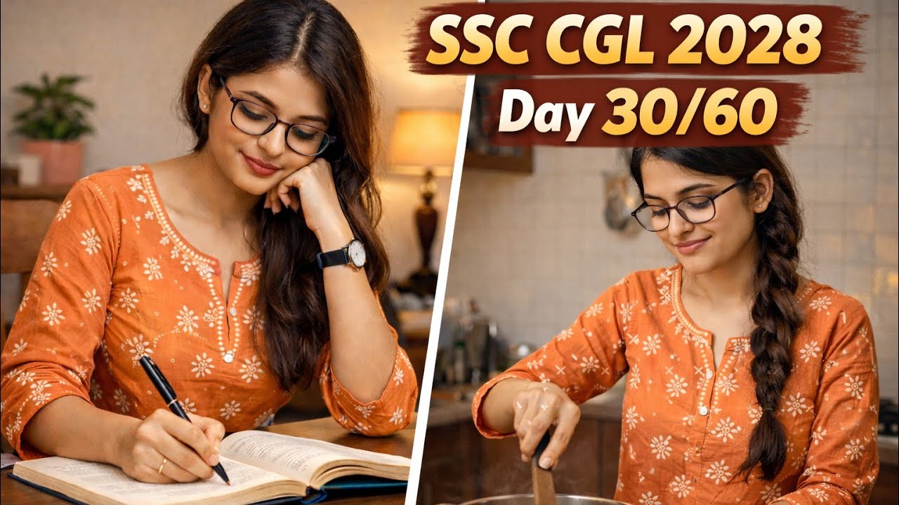 SSC CGL 2028 Study Vlog | Day 30/60 | Study + Home Responsibilities #studyvlog