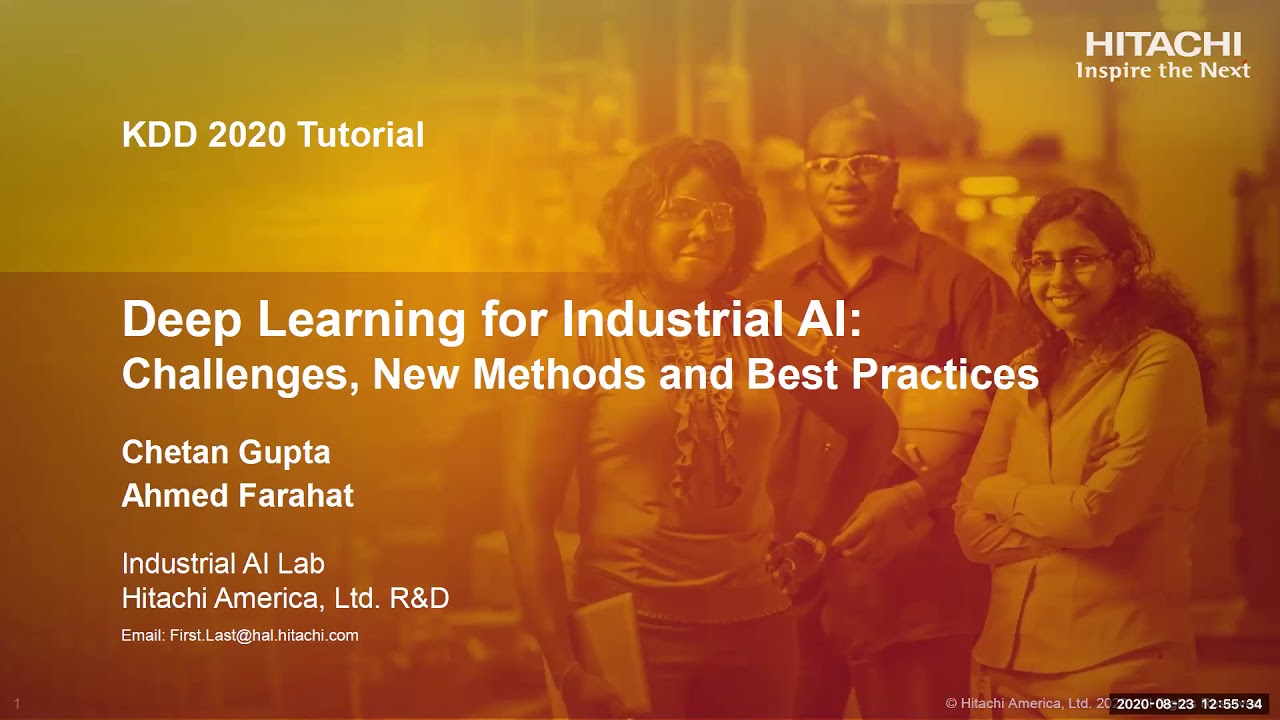 KDD 2020: Lecture Style Tutorials: Deep Learning for Industrial AI Challenges
