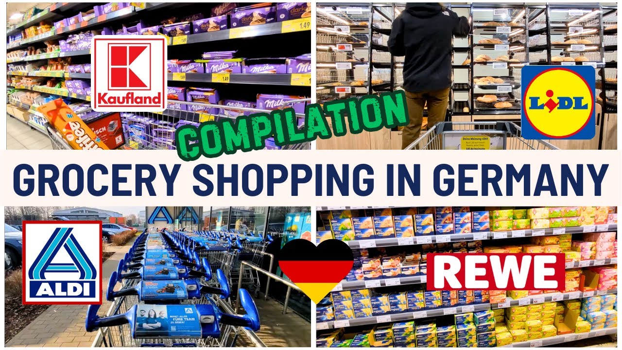 🇩🇪 COMPILATION Grocery Shopping in GERMANY at Globus Lidl  Aldi Rewe and Kaufland 2024