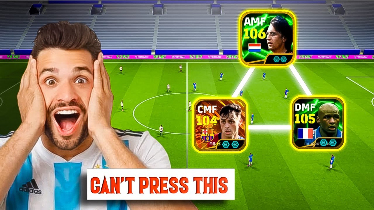 They Can’t Press This Midfield Trio 🤯 | DOMINATE  eFootball  midfield with this players | PESMAN