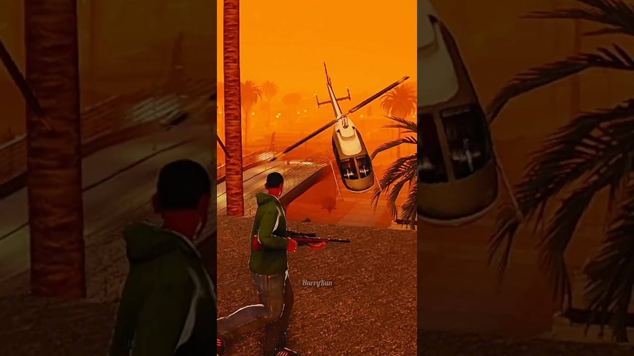 Сбить ПИЛОТА полицейского ВЕРТОЛЕТА в играх GTA?🤔 #gta