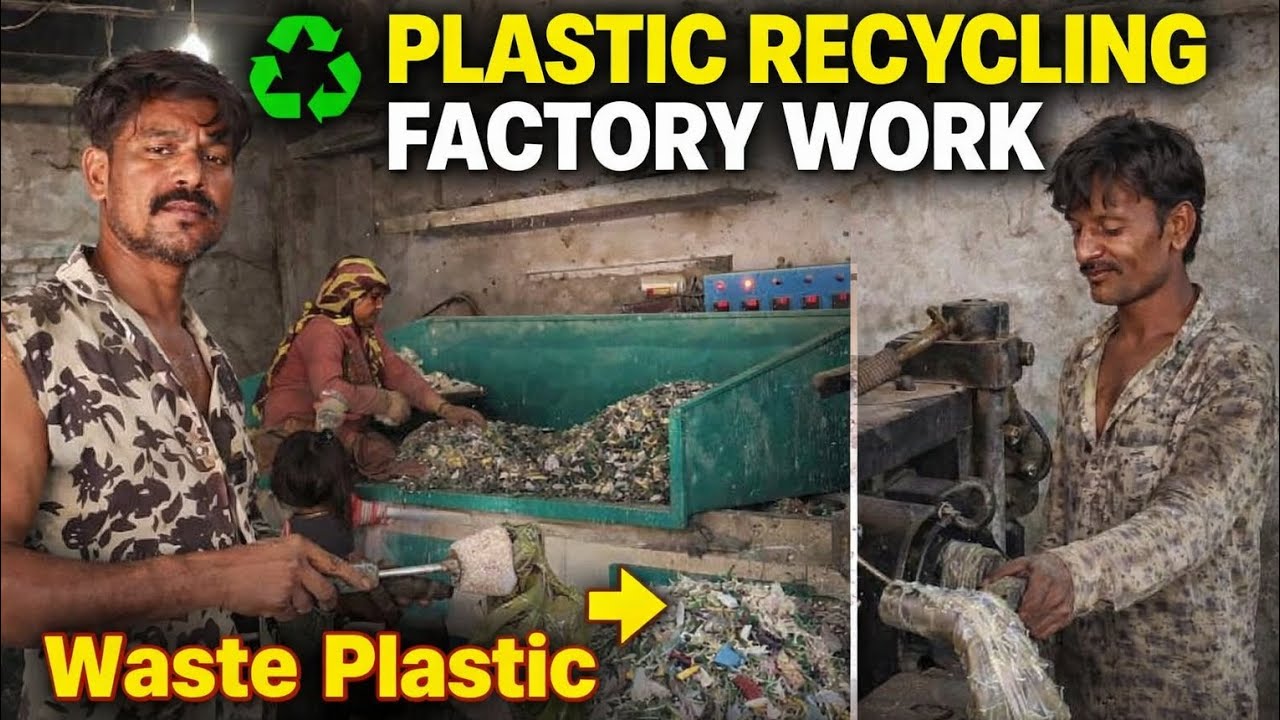 Plastic Recycling Factory Full Process | Waste Plastic to Granules Machine Work